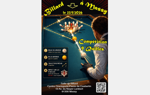 Compétition de billard français 9 quilles – Massy (Essonne)